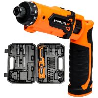 bonplus atornillador electrico con bateria y 82 accesorios