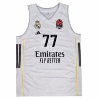 camiseta real madrid baloncesto adidas 2025-26 blanca - personalizada