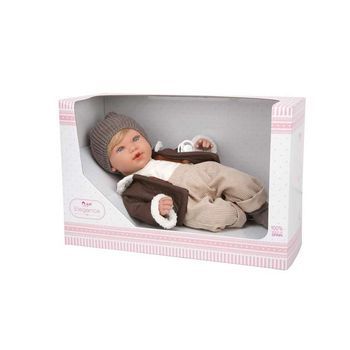 Muñeca Elegance 45 Cm Iria Marron C/mecanismo 14 Sonidos ( Magnetico Y Try Me)
