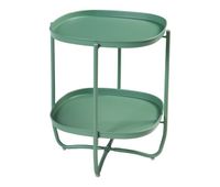 mesita de jardin sandefjord con 2 bandejas acero 575x46x46cm - verde encasa
