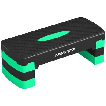 SPORTNOW Stepper Aeróbico Regulable Altura 10/15/20cm con Riser   Aosom España