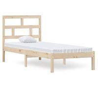 estructura de cama madera maciza 75x190 cm