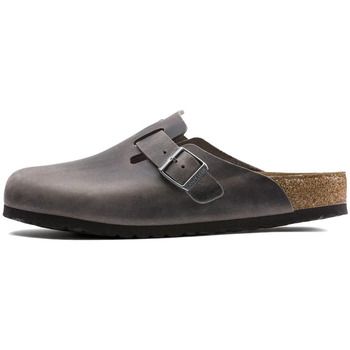 BIRKENSTOCK Zuecos Boston Oiled Leather Iron Grey para mujer