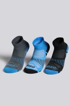 Calcetines Cortos Ipso - Negro - Pack 3 Running Hombre talla XL