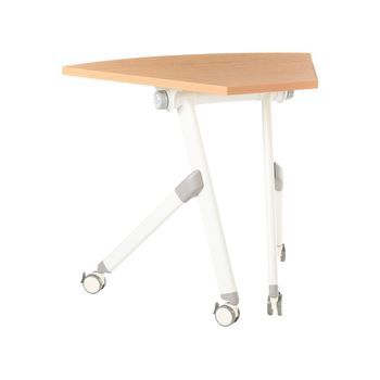 Escritorio Moderno Plegable Con Ruedas Mesa Móvil Portátil 90 X 64 Cm Estructura Metálica Marrón Bendi
