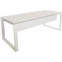 mesa-escritorio con faldon estructura metalica cerrado blanco 200x80 cm blanco ofilike
