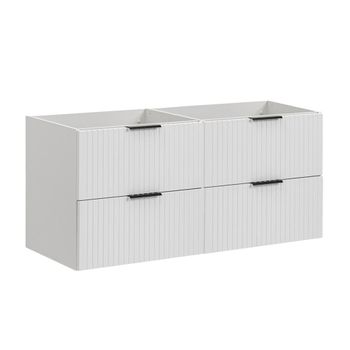 Mueble bajo lavabo 120cm tableros de melamina y mdf blanco