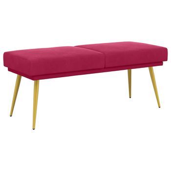 Banco De Doble Capa Rojo Vino 120 X 45 X 46 Cm Terciopelo Vidaxl
