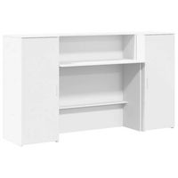 mostrador de recepcion blanco 180x50x1035 cm madera de ingenieria