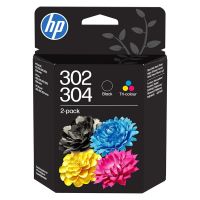hp 302304 cartucho de tinta original negro y tricolor paquete de 2 cartuchos