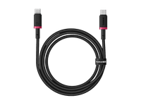cable usb-c - baseus dura tipo-c a tipo-c 100 cm carga ultrarrapida proteccion inteligente sobrecargas alta resistencia 100w negro y rojo