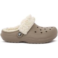 crocs sandalias mushroom classic fleece lined clog para mujer
