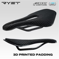 ryet-sillin de bicicleta con estampado 3d ultraligero de fibra de carbono hueco comodo transpirable para bicicleta de montana grava piezas de asiento de ciclismo