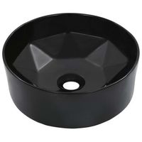 lavabo 36x14 cm ceramica negro vidaxl