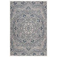 alfombra de exterior de tejido plano rayas azules 200x280 cm vidaxl