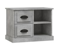 vidaxl mesita de noche gris hormigon 60x355x45 cm