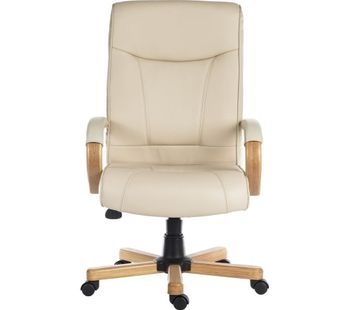 TEKNIK 85 Series 8513 Bonded-leather Reclining Executive Chair - Knightsbridge Cream, Cream