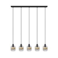 fabrilamp regleta zenda 5xe14 forja ratan regx94x10 cm
