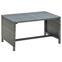 mesa de centro de ratan sintetico gris antracita 70x40x38 cm vidaxl