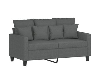 Vidaxl sofá de 2 plazas de tela gris oscuro 120 cm