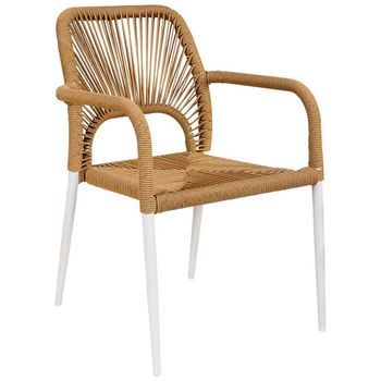 Silla De Ratan Sintético Biege 57x63x80.5