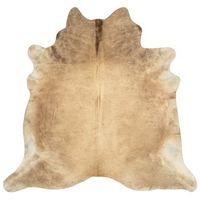 alfombra de piel de vacuno autentica 150 x 170 cm beige dec024018