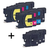 compatible multipack brother dcp-365cn printer ink cartridges 11 pack -lc980bk
