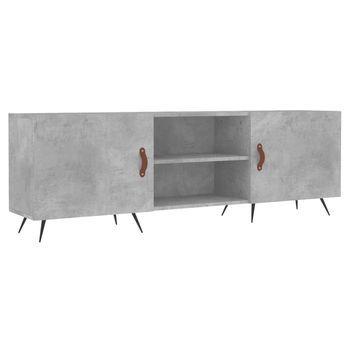 Mueble De Tv Madera De Ingeniería Gris Hormigón 150x30x50 Cm Vidaxl