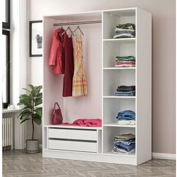 Armario Kale 135-210 Blanco 135x210x52 Cm