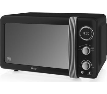 SWAN SM22030BN Solo Microwave - Black, Black