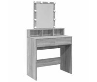 tocador - tocador de maquillaje - mesa de tocador con luces led color gris sonoma 80x41x1445 cm