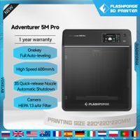 flashforge adventurer 5m pro impresora 3d extrusora directa de nivelacion automatica de alta velocidad apagado automatico con camara