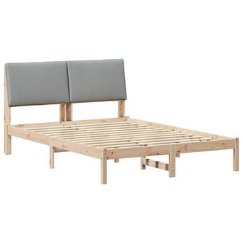 Estructura De Cama Marrón Y Gris Claro 150 X 200 Cm Vidaxl