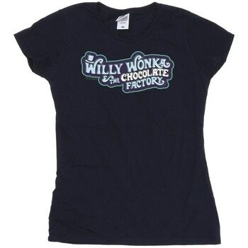 Willy Wonka Camiseta Chocolate Factory Logo para mujer