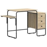 escritorio con almacenamiento roble sonoma 120 x 50 x 75 cm vidaxl