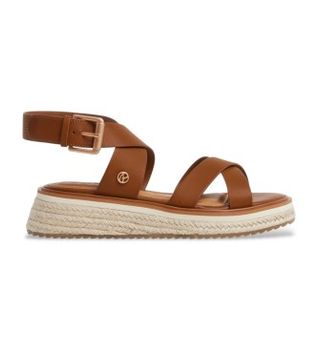Pepe Jeans para mujer. PLS90692 Sandalias Kate Nature marrón (38), 3 a 5cm, Hebilla, Casual