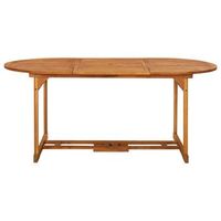 mesa de comedor jardin  mesa de exterior 180x90x75 cm madera maciza de acacia