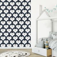 papel pintado panoramico - pingouins - 3 tiras  144 x 270 cm