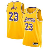 camiseta lebron james lakers icon swingman junior