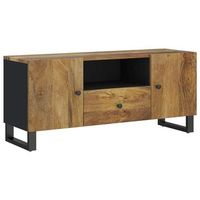 mueble de tv madera mango y madera contrachapada 105x335x46 cm vidaxl