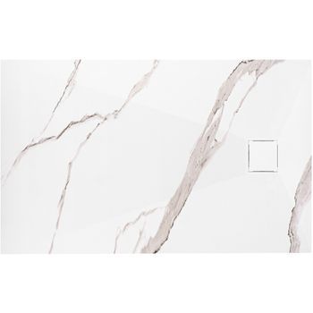 Plato De Ducha Rea Magnum Carrara White 80x100