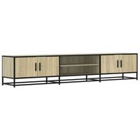 mueble para tv  mueble de salon  gabinete de tv madera de ingenieria roble sonoma 210x35x41 cm