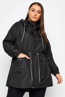 yours parka ligera negra impermeable mujer curvy y tallas grandes yours