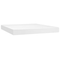 colchon matrimonial  colchon de cama  colchao muelles ensacados cuero sintetico blanco 160x200x20 cm