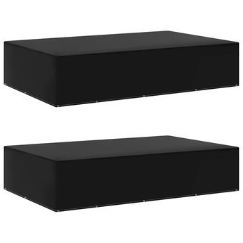 Fundas De Muebles De Jardín 2 Uds | Cubiertas Muebles Jardín 12 Ojales 325x205x70 Cm Cfw10556