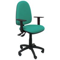 piqueras y crespo tribaldos silla oficina con brazos regulables verde esmeralda