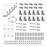 eurohang pack colgar cuadros sin agujeros 9m guias aluminio blanco mate con 12 colgadores automatico cuelga cuadros sin clavos hogar oficina
