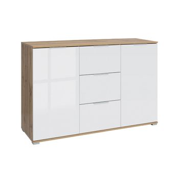 Bufé 2 puertas 3 cajones tableros de aglomerado laminados blanco