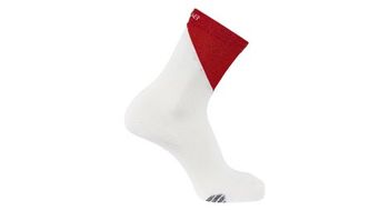 Salomon  strong s lab phantasm crew calcetines unisex blanco rojo  strong