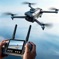 lsrc gt60 gps 5g wifi fpv con pantalla lcd de 43 pulgadas controlador 720p hd doble camara gimbal de servo evitaci